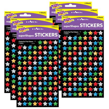 Trend Enterprises Colorful Foil Stars superShapes Stickers, PK2400 T46606